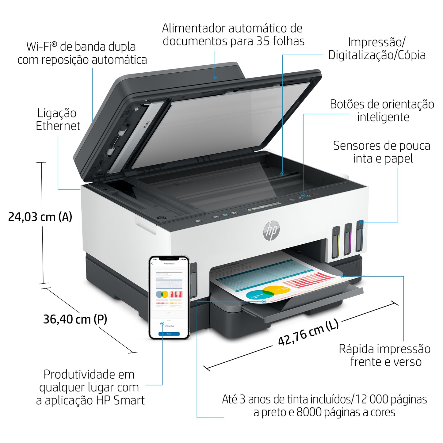 Multifunções HP Smart Tank 7305